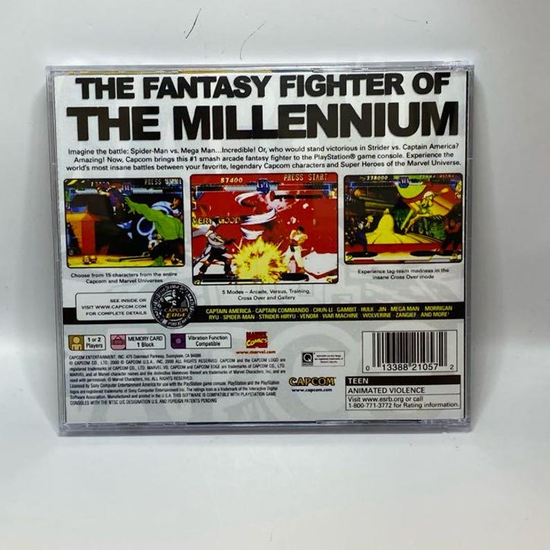Marvel Vs. Capcom | NTSC | Playstation | PS1 | En | Reproduction Case ...