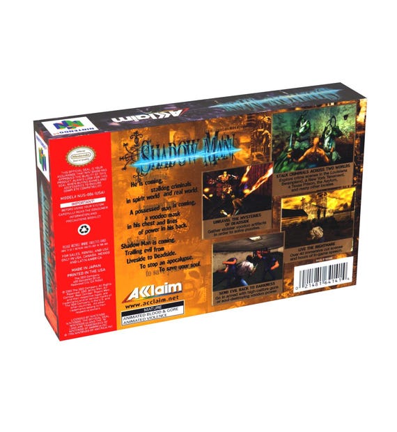 Shadow Man | NTSC | Nintendo 64 | N64 | En | Reproduction
