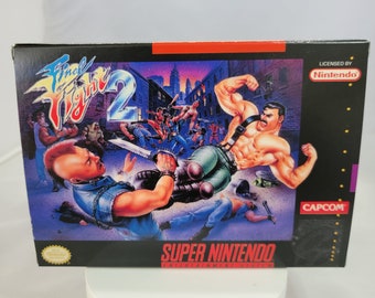 Final Fight 2 | NTSC | Super Nintendo | SNES | En | Reproduction Box and Inner Tray