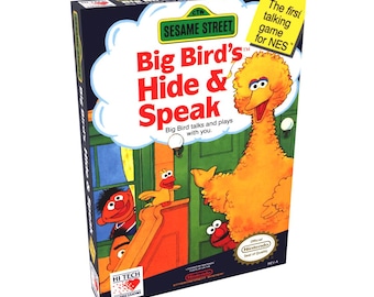 Sesame Street Big Bird's Hide & Speak | NTSC | Nintendo | NES | En | Reproduction Box