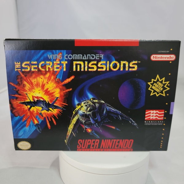 Wing Commander The Secret Missions | NTSC | Super Nintendo | SNES | En | Reproduction Box and Inner Tray