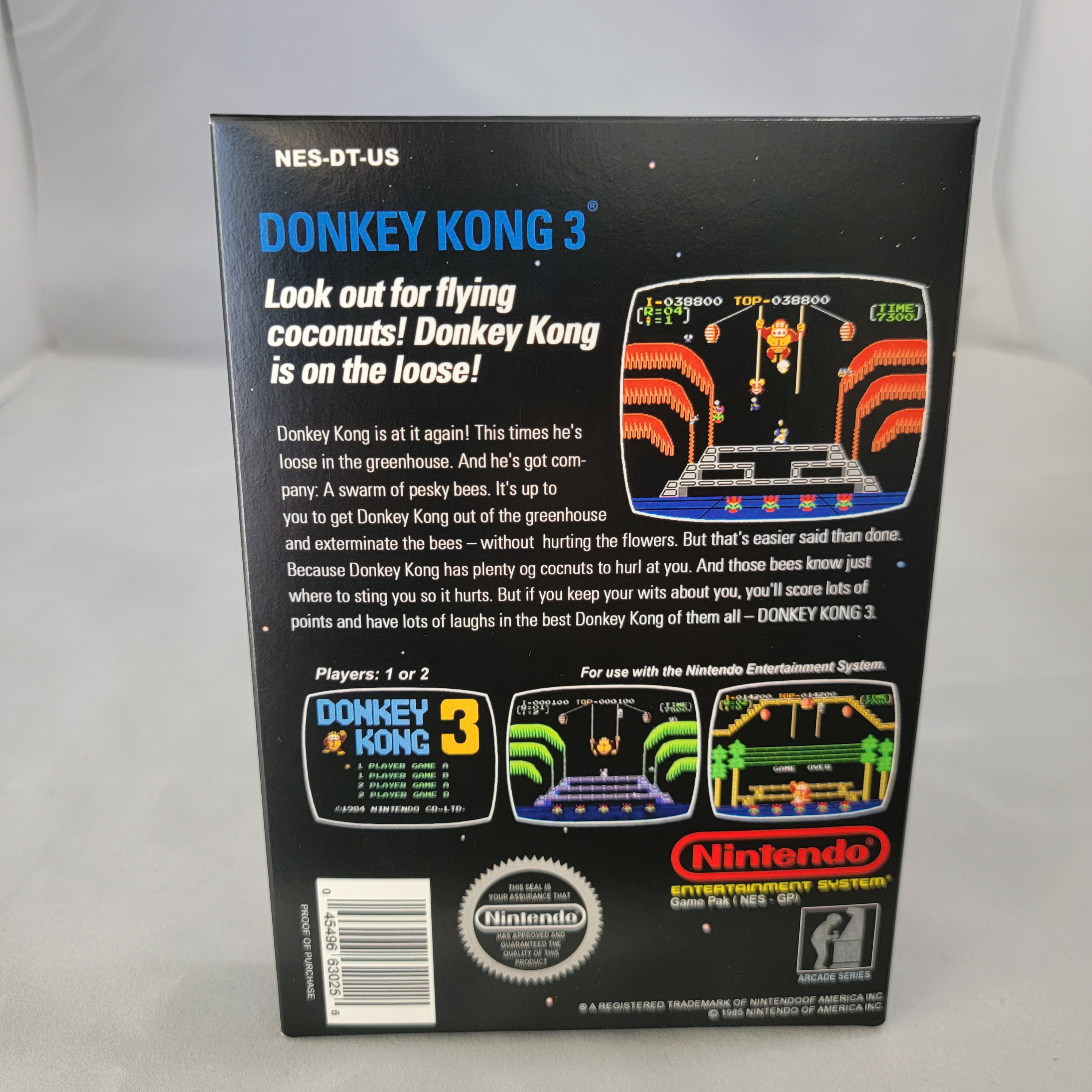 Donkey Kong 3 | NTSC | Nintendo | NES | En | Reproduction Box - Etsy