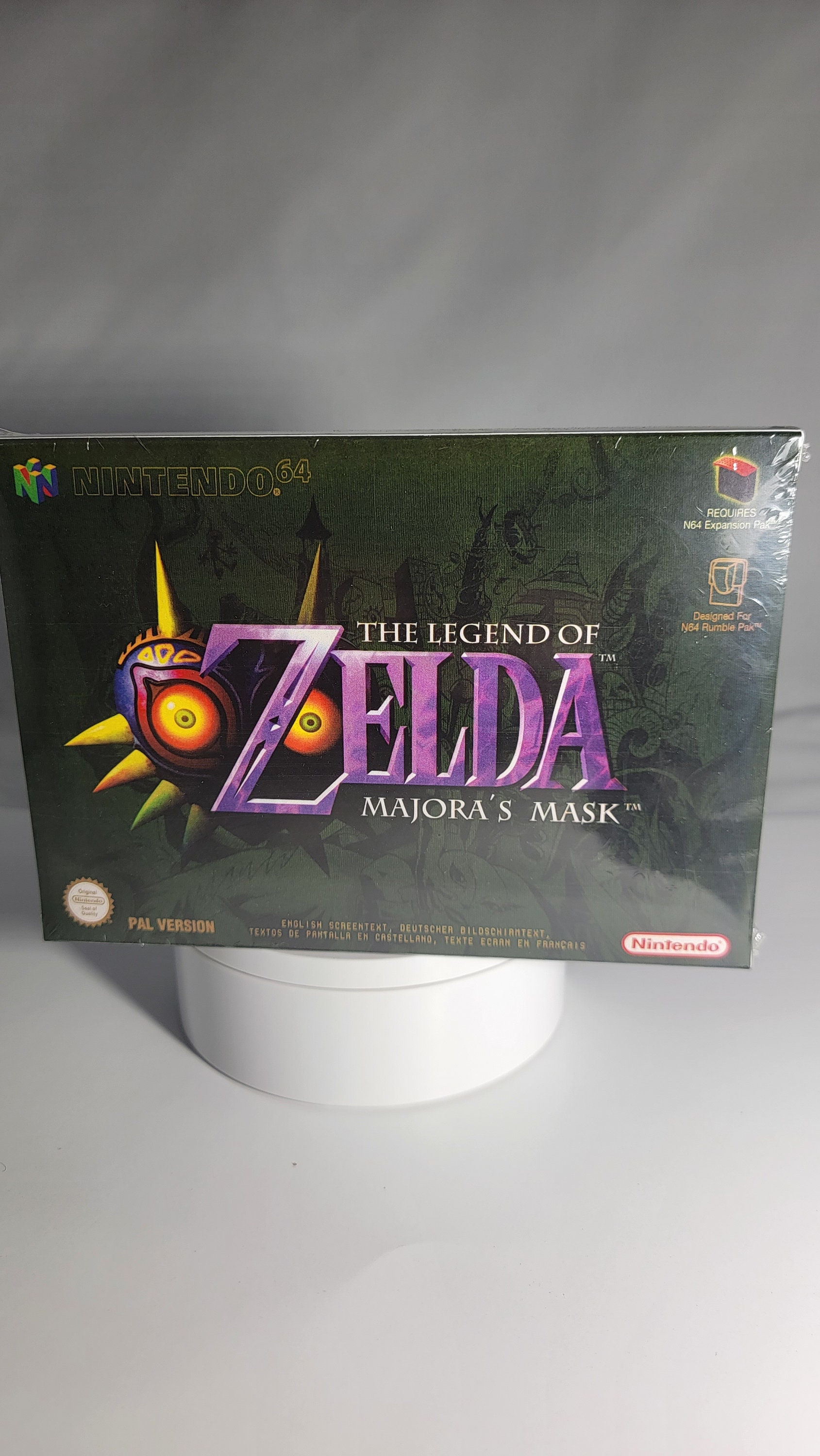 The Legend of Zelda Majora's Mask | PAL | Nintendo 64 | N64 | En,Fr,Nl,De,It,Es | Reproduction Box and Inner Tray