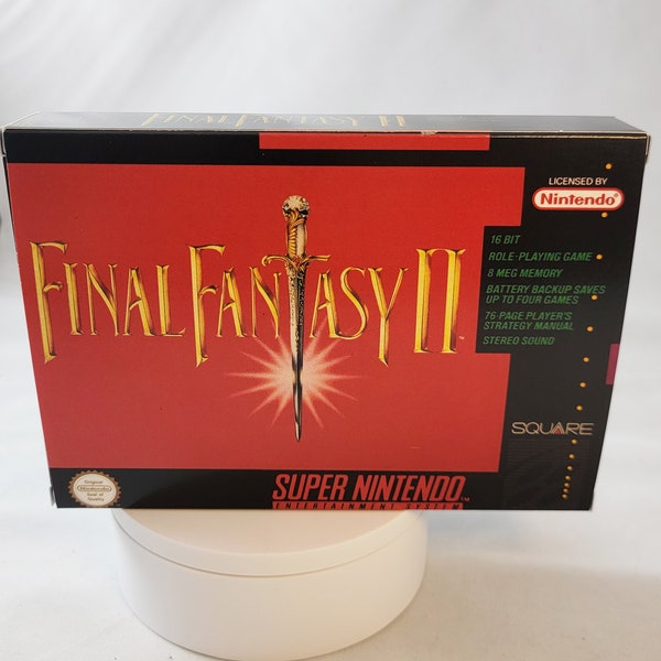 Final Fantasy 2 | NTSC | Super Nintendo | SNES | En | Reproduction Box and Inner Tray