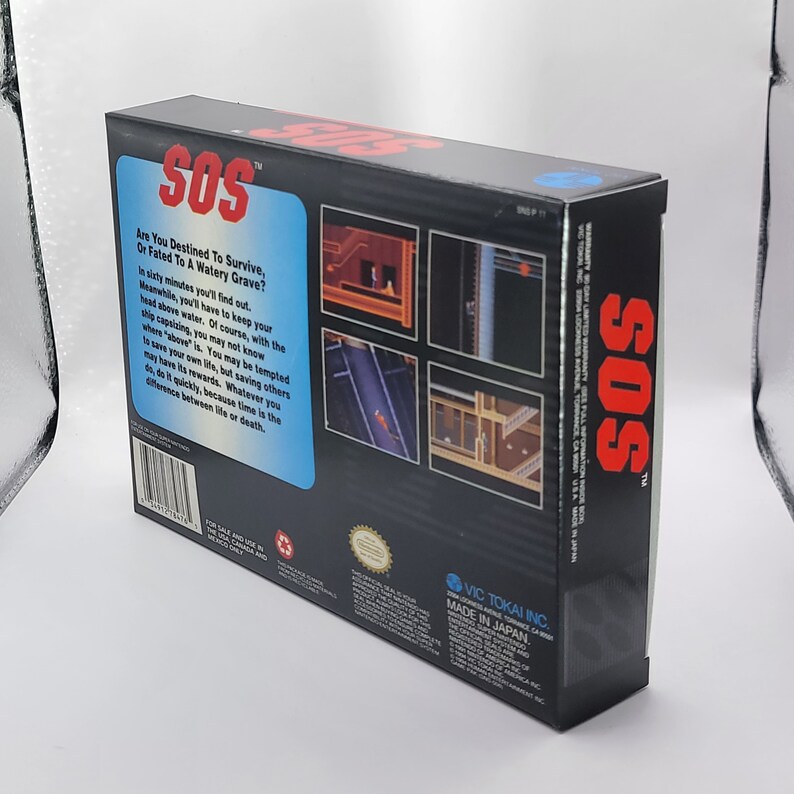 SOS | NTSC | Super Nintendo | SNES | En | Reproduction Box and Inner ...