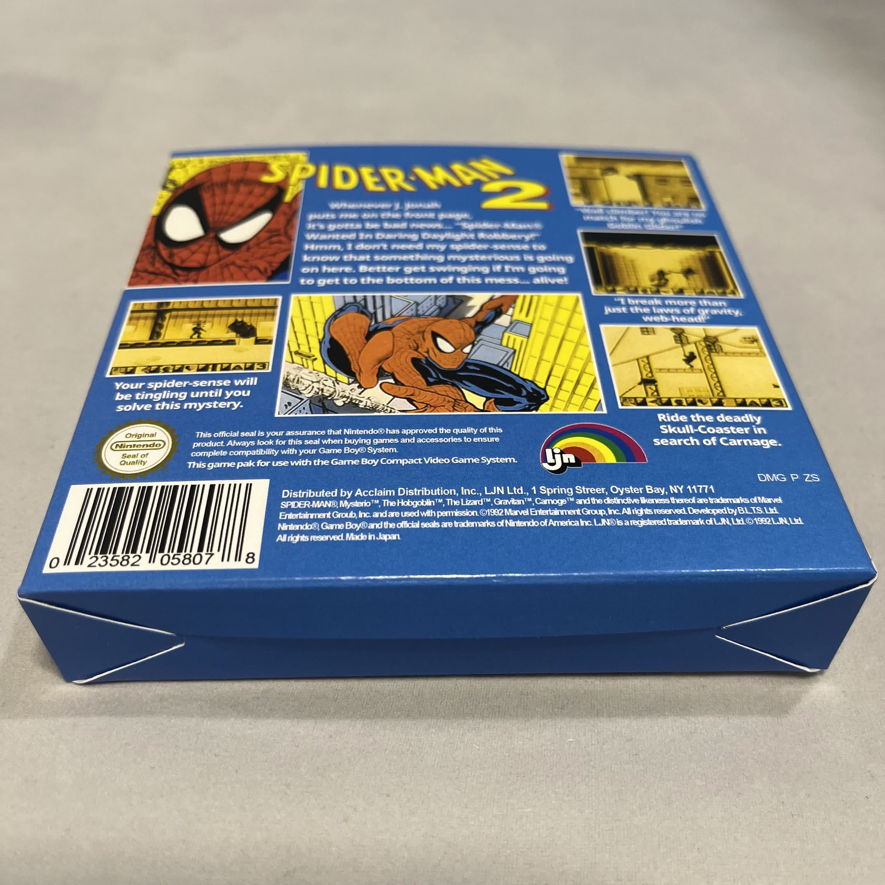 Spider-man 2 | NTSC | Gameboy | GB | En | Reproduction Box and