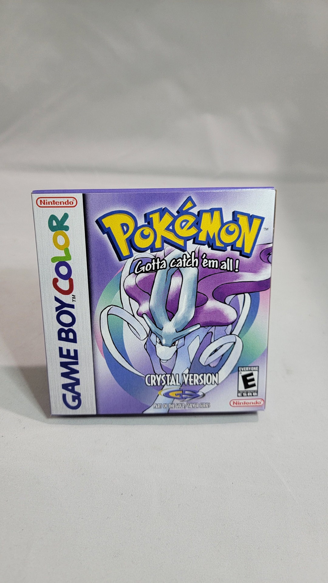 Pokemon Crystal NTSC Gameboy Color GBC En Reproduction Box and Inner