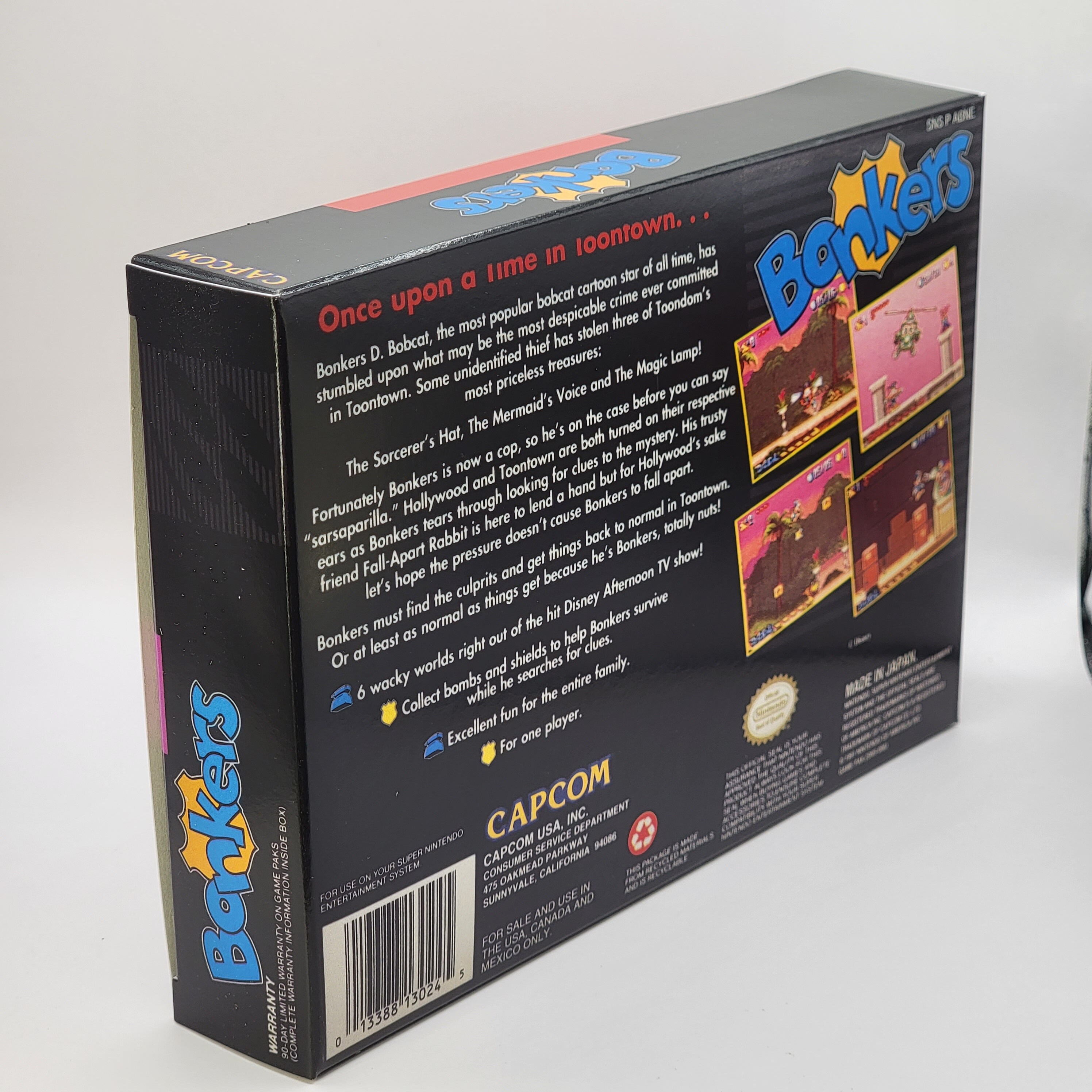 Bonkers | NTSC | Super Nintendo | SNES | En | Reproduction Box and ...