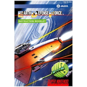 Earth Defense Force | NTSC | Super Nintendo | SNES | En | User Instruction Manual