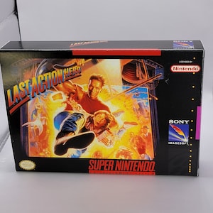 Last Action Hero | *NTSC | Super Nintendo | SNES | De | Reproduktionsbox und Innenfach