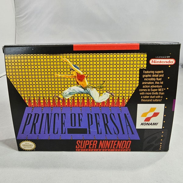 Prince of Persia | NTSC | Super Nintendo | SNES | En | Reproduction Box and Inner Tray
