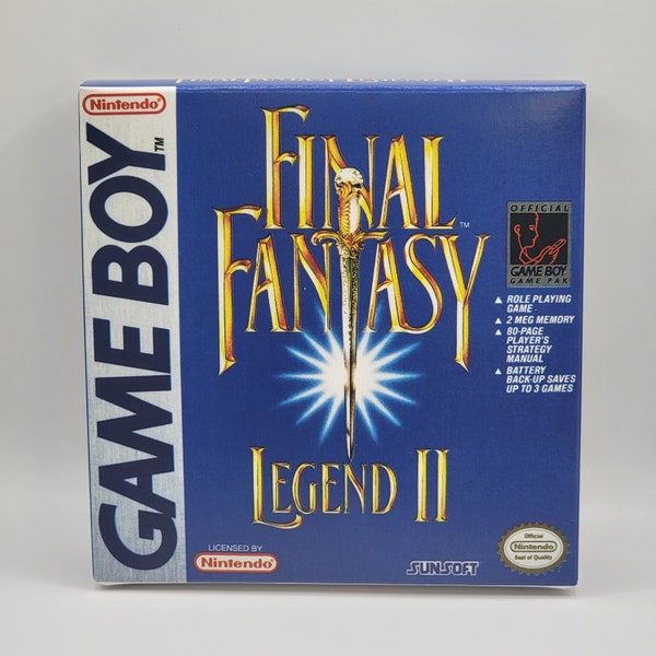 Final Fantasy Legend 2 | NTSC | Gameboy | GB | En | Reproduction Box and Inner Tray