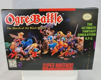 Ogre Battle | NTSC | Super Nintendo | SNES | En | Reproduction Box and Inner Tray