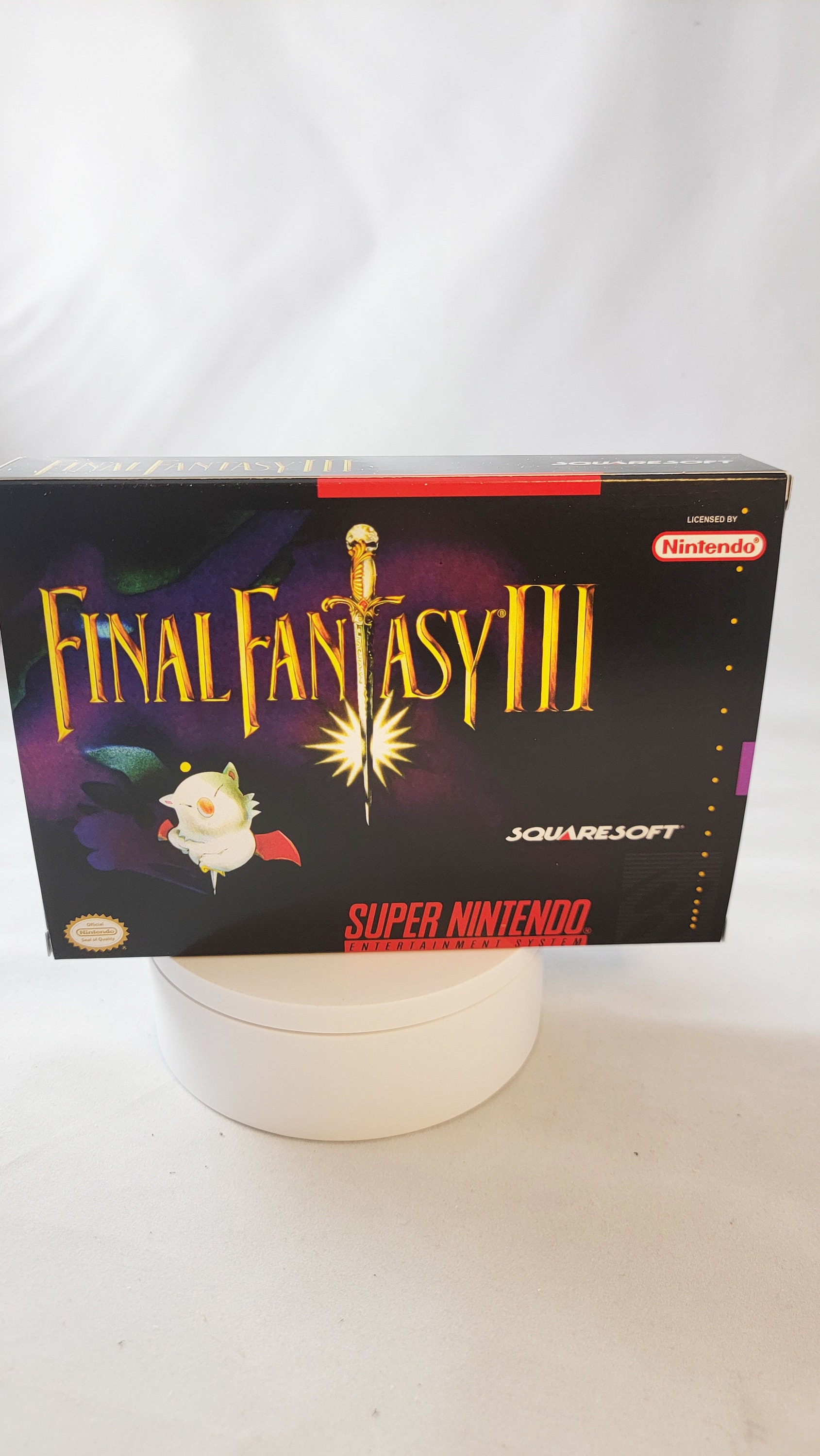 Final Fantasy 3 | NTSC | Super Nintendo | SNES | En | Reproduction Box and Inner Tray
