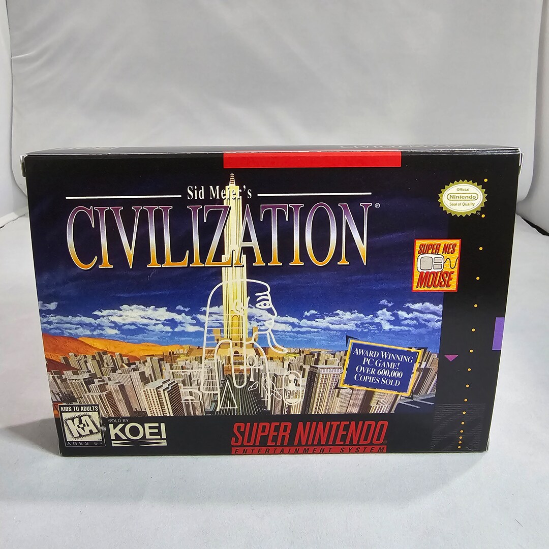 Civalization | NTSC | Super Nintendo | SNES | En | Reproduction Box and ...