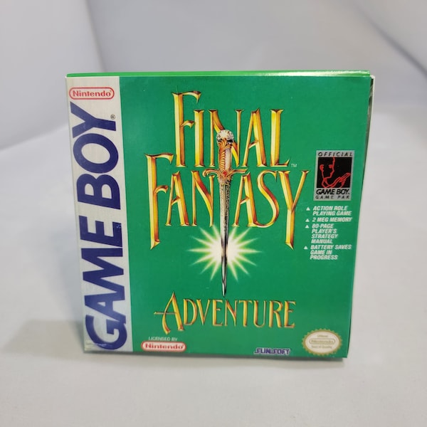 Final Fantasy Adventure | NTSC | Gameboy | GB | En | Reproduction Box and Inner Tray