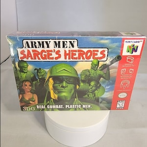 Army Men Sarge&#39;s Heroes | NTSC | Nintendo 64 | N64 | En | Reproduction Box and Inner Tray