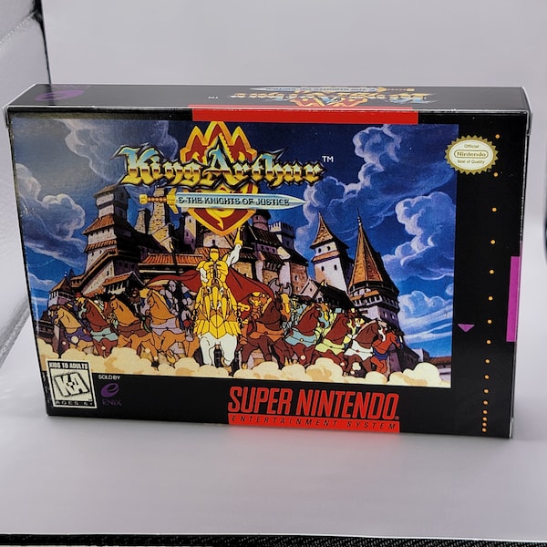 King Arthur & The Nights of Justice | NTSC | Super Nintendo | SNES | En | Reproduction Box and Inner Tray