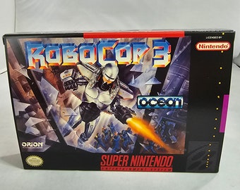 Robocop NTSC Super Nintendo SNES En Reproduction Box