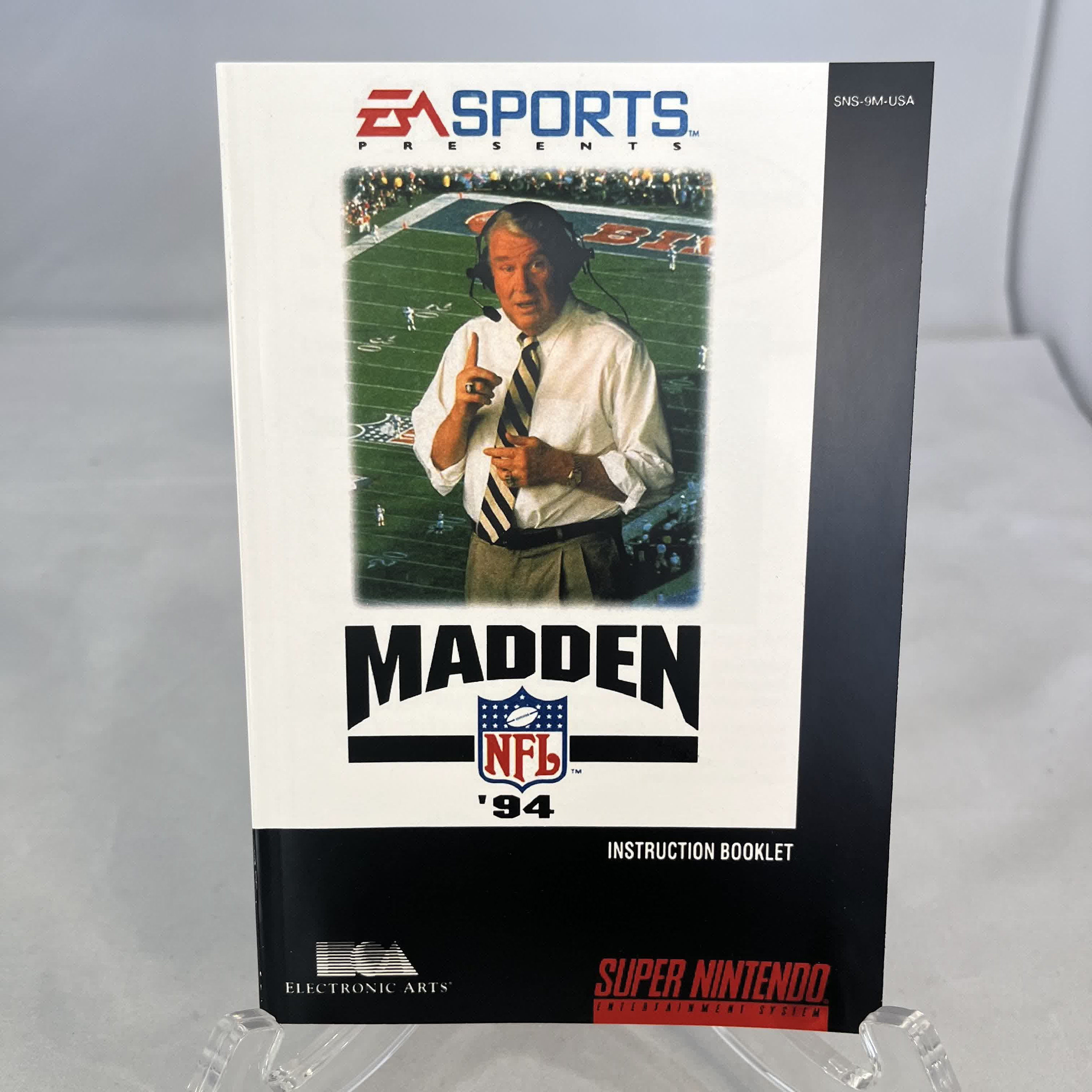 Madden 94 | NTSC | Super Nintendo | SNES | En | User Instruction Manual