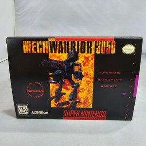 MechWarrior 3050 | NTSC | Super Nintendo | SNES | En | Reproduction Box and Inner Tray