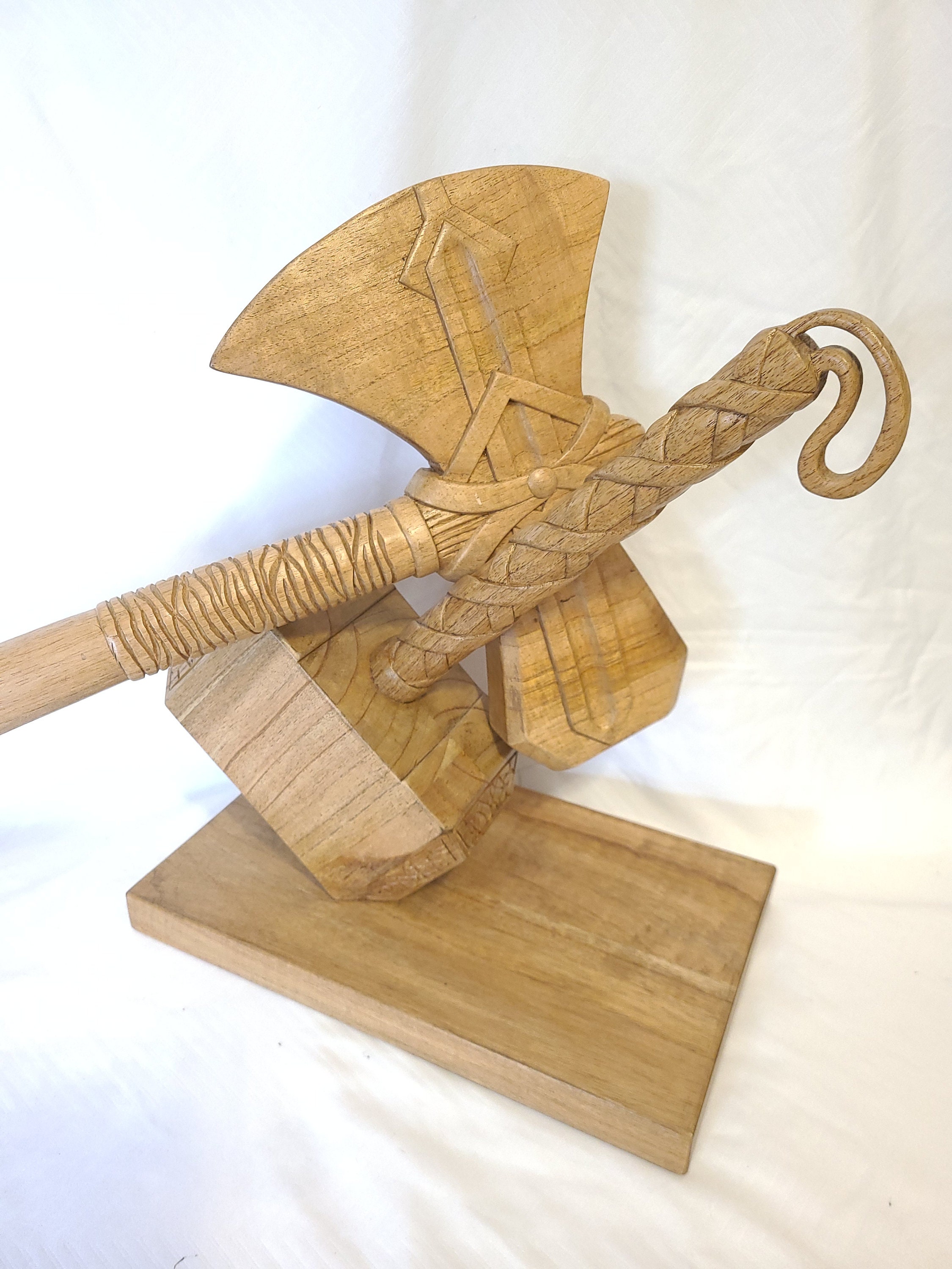 MARVEL THOR Battle AXE Life Size 100 Hand Carved Etsy