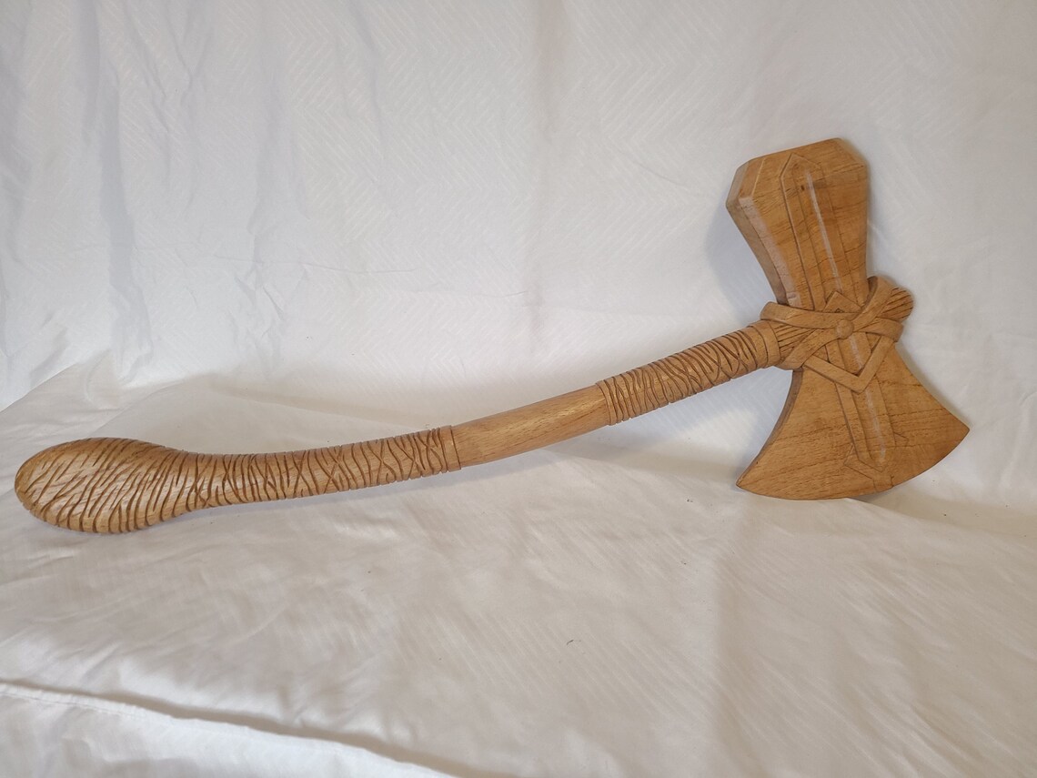 MARVEL THOR Battle AXE Life Size 100 Hand Carved Etsy