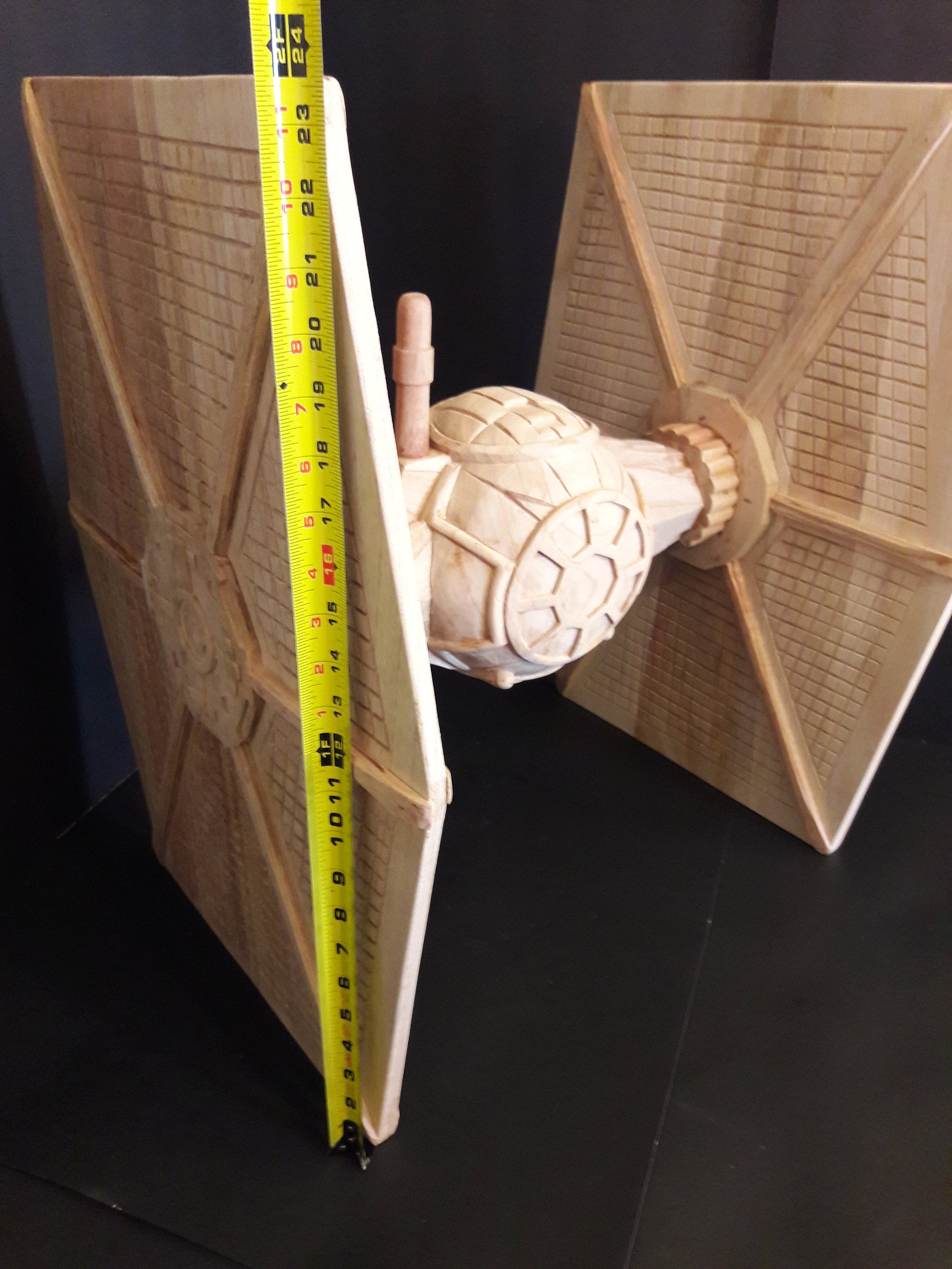 Star Wars TIE FIGHTER (LARGE)- Hand Carved 100% Solid Wood - Etsy