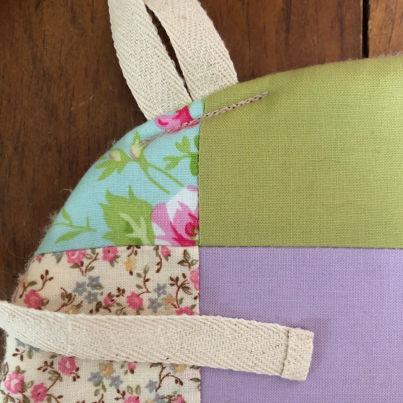 Wool Seat Cushion Patchwork Vintage Cotton Quilted Chair Pad