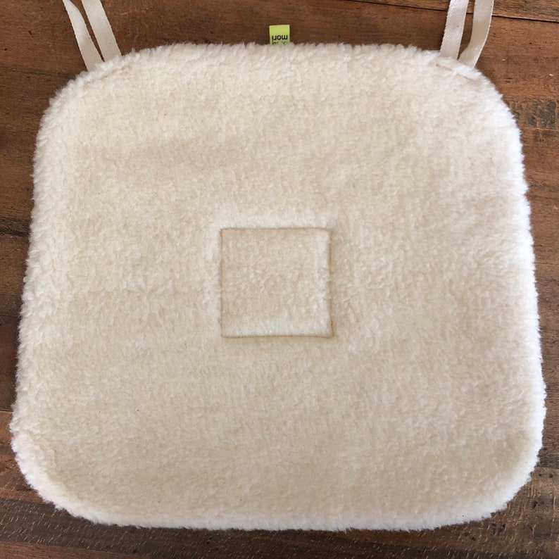 Wool Seat Cushion Patchwork Vintage Cotton Quilted Chair Pad