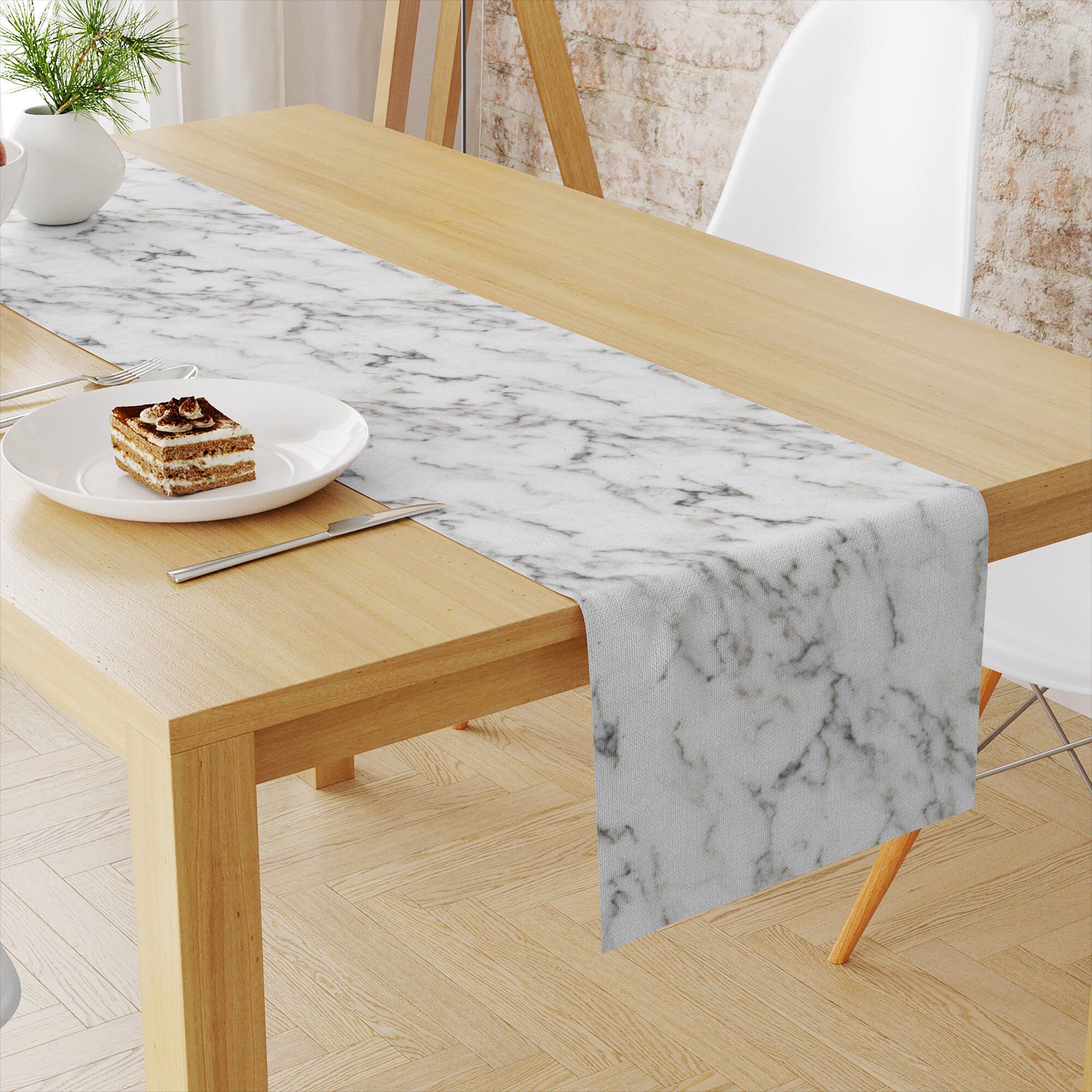 Marble Table Runner Marble Table Decor Marble Table Linen Etsy