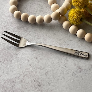 Personalized charcuterie fork, Personalized dessert fork - Fork - Bridal party gift - Toddler gift - Girls Night - Party Favor - Tasting