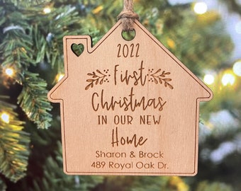 2023 First Christmas in New Home Ornament - Personalized New Home Christmas Ornament - First Home Ornament - 2023 Ornament - Realtor Gift