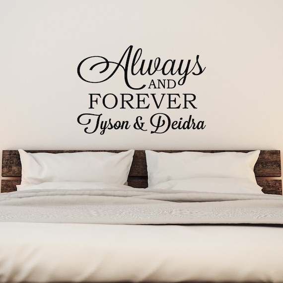 Muurversieringen Stickers Huis Wandtattoo Schlafzimmer Spruch 2 Wunschnamen Personalisiert Always Forever Gamestingr Com