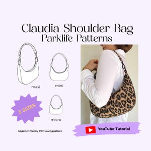 Patron de sac à main couture PDF Sac à bandoulière Téléchargement numérique Sac à main Débutant