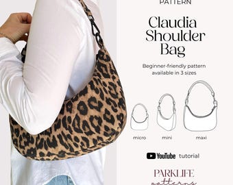 Purse Pattern Sewing PDF Shoulder Bag Digital Download Handbag Beginner