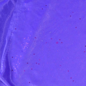 Unused Vintage Costume Fabric Purple Knit Stretch Fabric with Metallic Purple Sparkle Stars Sold by the Yard