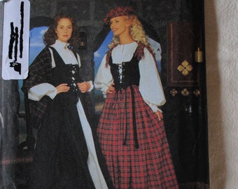 Vintage Simplicity 8855 Sewing Pattern Skirt Bust 36 38 40 42 Size 14 16 18 20 RR Vest UNCUT Misses Celtic Costume Shirt Beret