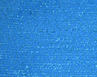 Vintage 1960's Bright Blue, Slub, Nubby Fabric, Suiting Fabric, 3 Yards