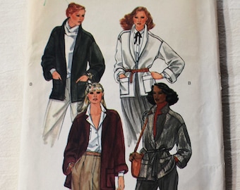 Patron de couture Vogue 7181 des années 1980, taille 14, veste cache-cœur ample Misses, buste 36"