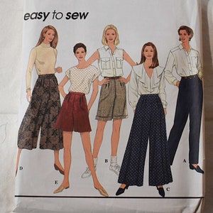 Size 10 12 14 16 UNCUT Vintage Simplicity 9282 Sewing Pattern Misses Pants Shorts High Waist Pleated