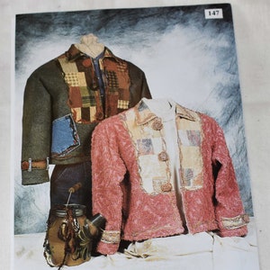 XS-XL UNCUT 1990s Western-Passenjacke, lockere Passform, Schnittmuster, Büste 82-112cm