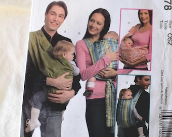 UNCUT McCalls 5678 Sewing Pattern, Fabric Baby Carrier, Infant Sling, Child Backpack