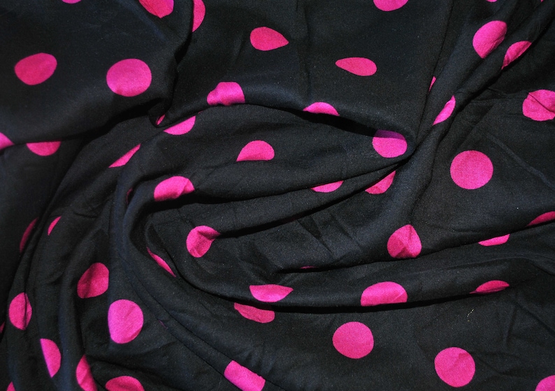 New Fun Vintage Black Lightweight Fabric With Bright Large image 0