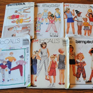 6 Vintage Umschläge 50er, 60er, 70er, 80er Jahre Kinder Juvenile Mode Nähumschläge Karte Nähen Muster Bastelbedarf