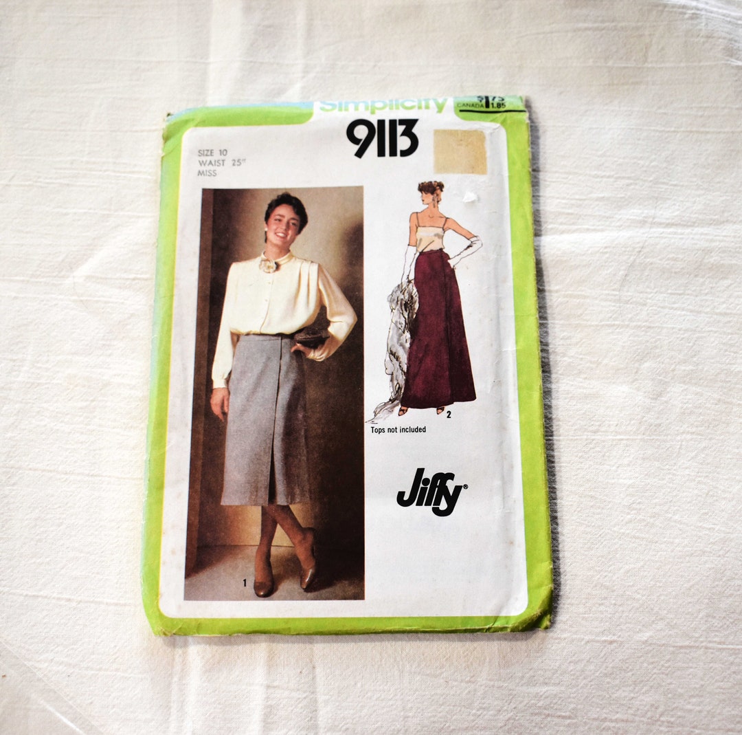 Size 10 UNCUT 1970s Simplicity 9113 Sewing Pattern, Misses Wrap Skirt ...