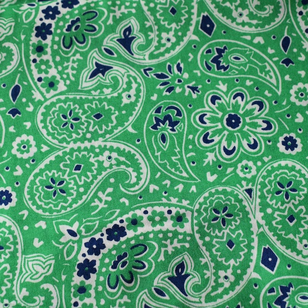 Navy Blue Paisley Fabric - Etsy