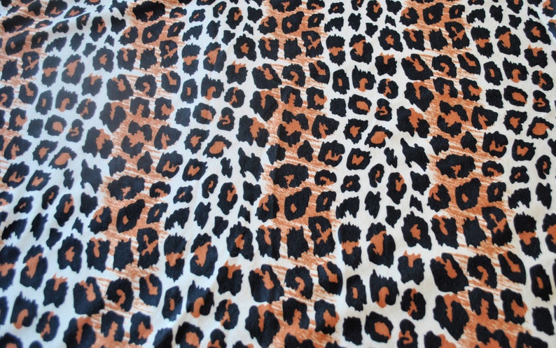 New Eye Catching Leopard Print Fabric New Unused Black image 0