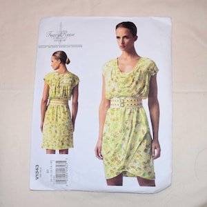 Patrón de costura sin cortar Vogue 1343, talla 8-16, vestido plisado para mujer, busto 31-38", Tracy Reese
