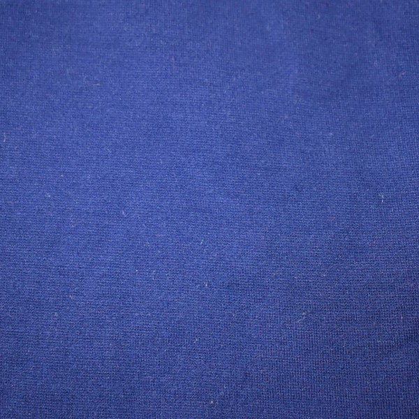 Unused Vintage 1970s Double Knit Fabric Woven Blue Jean Blue Knit Fabric Sold by the Half Yard